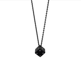 Pendant Necklaces Japan And South Korea Harajuku Style Retro Simple Lucky Dice Necklace Hipster Net Red Men Women