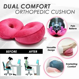 Dropshipping Dual Comfort Orthopaedic Cushion Pelvis Pillow Lift Hips Up Seat Cushion Multifunction, for Pressure Relief