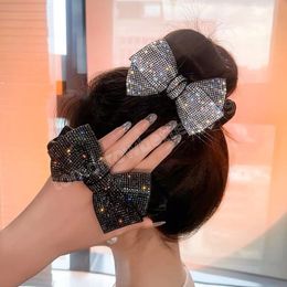 Women Girl Rhinestone Crystal Big Bow Knot Hair Clip Hairpin Geometric Accessories Wholesale