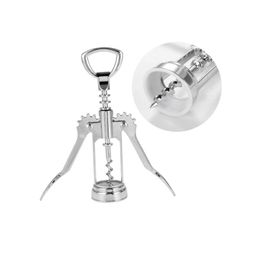 2 in 1 Wine Bottle Opener Air Pressure Vacuum Red Wine Stopper Beer Lid Openers Corkscrew Corks Out Tool Stainless Steel