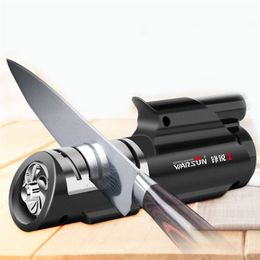 Professional Sharpening Stone Anti-Leakage Wireless Electric Knife Sharpener USB Charging Motorised Grindstone Kitchen Tools 210615
