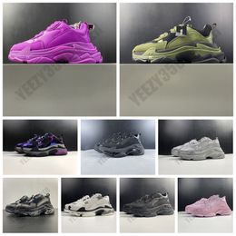 2023 Paris Triple S Torre туфли FADED SNEAKER Бело-черно-синие кроссовки для папы 8 слоев Rainbow Crystal Модельер Новые мужские женские повседневные неуклюжие кроссовки