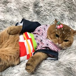 Demon Slayer Kimetsu No Yaiba Cloak Cosplay Anime Ninja Comfortable And Funny Dog Coat Pet Supplies Cat Kimono