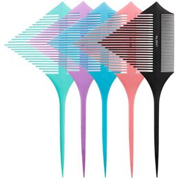Hair Brushes Dyeing Comb Multifunctional Double-sided Pointed-tail Triangle Pick Portable For Hairstylist