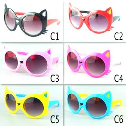 Lovely Cat Eyes Kids Sunglasses Korea Style Kitty Ears Hollow Out Glasses Toddler Goggles Cute Baby Eye Protector Children Eyewear Gift