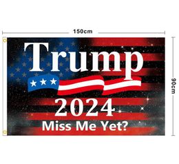 Miss Me Yet Trump Flag Vivid Color Resistant Double Stitched Decoration Banner 90x150cm Trump's Flags 9304