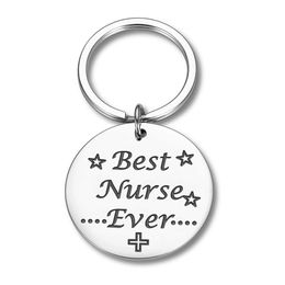 10Pieces/Lot Nurse Graduation Keyring Gift Nurse Keychain for Men Women Kids Mom -Best Nurse Ever-Nurse Graduation Gifts Nurses Week Pendan