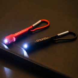 9Pieces/Lot Creative Metal Mini Flashlight Keychain Car Carabiner Car Key Bag Pendant Multifunctional Keychains Small Gifts