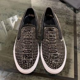 Top Shoes Casual Sapatos 2021 Popular Red Soled Low Cut Shoes Flat Shoes Men Spiked Casual Aface Box Tipo de pó Bag 38-45