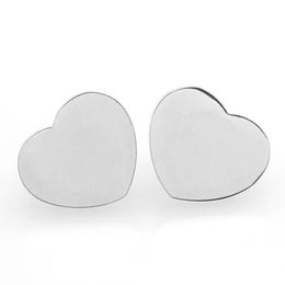 charm Designer Popular Earrings Stainless Steel Heart studs Hypoallergenic titanium steel rose gold silver stud Cartilage earrings for woman