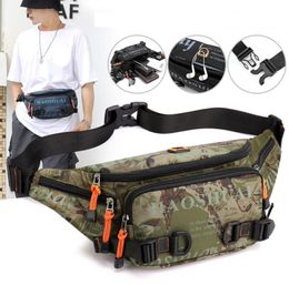 Fshion men waist bag waterproof nylon shoulder bags boys fitness travel fanny pack outdoor sport running chest packs multifunction stporage packet