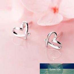 Elegant Cute Heart Stud Earrings Silver Colour Women Trendy Jewellery Accessories Korean Style Girl Party Wedding Birthday Gift  Factory price expert design Quality