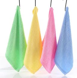 2021 new infant Towels Soft bamboo Fibre Baby handkerchief kids Bibs Washcloth Wipes 5 Colours 25*25cm