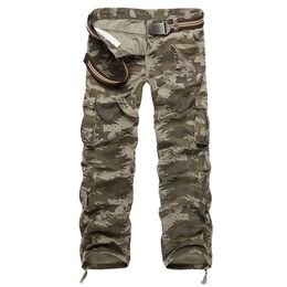 Pantaloni cargo da uomo Pantaloni mimetici militari per uomo 7 colori Streetwear Joggers dritti 210715
