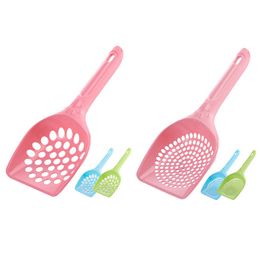 Plastic Cat Litter Scoop Pooper Pet Grooming Cleaning Tool Care Sand Waste Scooper Cats Litter Shovel Hollow Lightweight Durable Easy to Clean JY1043