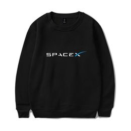 SpaceX Tracksuit O-Neck Women/Men Long Sleeve Sweatshirts Casual Harajuku Unisex Space X Clothes Streetwear 210819