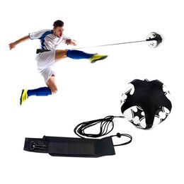 Soccer/Volleyball/Rugby Trainer Football Kick Training Aid Hands Free Solo Practise Training equipment With Belt Elastic Rope For Kids Adults Dropshipping