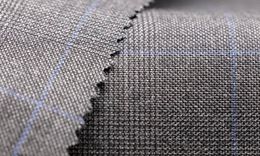 WT66792-902 Pure wool high count worsted fabric [Dark Grey Cheque Sharkskin W100](901)