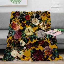 Exotic Garden Throw Blanket Warm Microfiber Blankets Sofa Cover For Beds Home Decor with Digital Printed Design Pattern