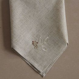 10pcs/lot Embroidered linen napkins, placemats, table mats, napkins west, tea napkin 40 * 40CM 210706