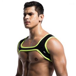 workout accessories UK - Men's Tracksuits Fitness Men Workout Shoulder Straps Muscle Protective Cover Harness Sportswear Male Track Suit Handsome Sport Accessories