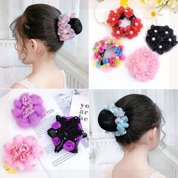 Girls Colourful Nylon Small Elastic Hair Bands Children Ponytail Holder Scrunchie Headband Kids Hair Accessories 0022 134 B3