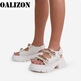 New Summer Gladiator Roman Women Chain Flip Flops Sandals Slippers Shoes Open Toe Flat Platform Lady Casual Y0721