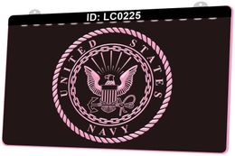 LC0225 United States Navy Light Sign 3D Engraving