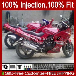 Injection Fairings For KAWASAKI NINJA ZZR-400 ZZR-600 ZZR400 93 94 95 96 97 98 99 00 84HC.43 ZZR600 ZZR 600 400 2001 2002 2003 2004 2005 2006 2007 OEM Body Kit dark red new