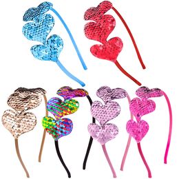 Party Valentine's Day Jewellery Gift Cute Heart Thin Headband Women Girls Temperament Sequins Love Decor Hair Accessories Hair Styling Headbands HH21-889