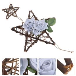 Wall Stickers Double-layer Five-pointed Star Hanging Pendant Rattan Decor