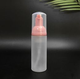 50ml Travel Foamer Bottles Frosted Plastic Foam Bottles with Gold/Silver Pump Soap Mousse Cream Dispenser Bottle