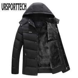 Winter Jacket Men Parka Fashion Thicken Hooded Waterproof Outwear Warm Coat Fathers' Clothing Casual Men's Overcoat 4XL 210528