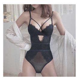 Briefs Panties French Brand Sexy Lace Underwear Bodycon Hollow Women Super Push Up Bra Set Summer Ultrathin Transparent Onesies Underwear Sets L2304