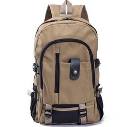 DHL50pcs Backpack Men Canvas Large Capacity 20-35L Causal Sport Travel School Bag Mix Colour