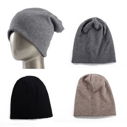 Casual Solid Colour Beanies Women Men Hats Simple Design Unisex Cotton Caps Fashion Plain Beanies Hats