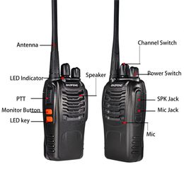 Baofeng BF-888S портативный портативный кабель Walkie Talkie UHF 5W 400-470MHZ BF888S двухсторонний радио удобный Youpin