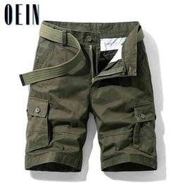 OEIN Mens Military Cargo Shorts Brand Army Camouflage Tactical Men Cotton Loose Work Casual Short Pants Trousers 210721