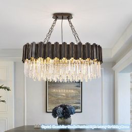Luxury Led Crystal Chandelier Nordic Lamp For Living Room Bedroom Dining Decor Light Pendant Indoor Lighting E14 Bulb Lamps