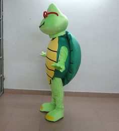 Mascot Costumes Funny Turtle Mascot Costume Adult Size Cartoon Green Turtle Tortoise Theme Anime Cosplay Costumes Carnival Apparel