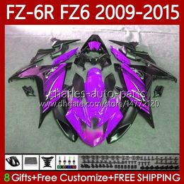 OEM Bodywork For YAMAHA FZ600 FZ 6R 6N 6 FZ6 R N 600 2009-2015 Body 103No.185 FZ6R FZ6N FZ-6R 09 10 11 12 13 14 15 FZ-6N 2009 2010 2011 2012 2013 2014 2015 Purple Blk Fairing