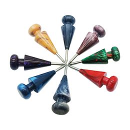 Latest Smoking Colourful Resin Metal Needle Drill Philtre Hole Portable Innovative Design Holder Tips For Tobacco Hookah Shisha Cigarette Bong High Quality DHL Free