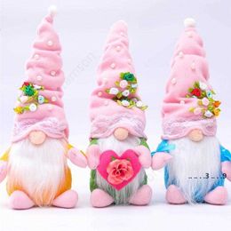 Mother's Day Dwarf Gift Spring Flowers Dwarf Gnome Easter Birthday Mother's Day Doll Gift Home Festival Desktop Decor DAA390
