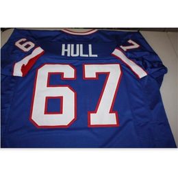 Custom 009 Youth women Vintage KENT HULL #67 SEWN STITCHED HOME AFC CHAMPION Football Jersey size s-5XL or custom any name or number jersey