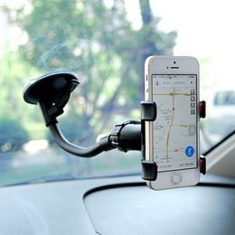 New 360° Rotating Car Phone Holder Mount Windshield Universal Dashboard Bracket GPS Mobile Phones Flexible Rotation Vacuum Suction Cup Stands Auto Accessories