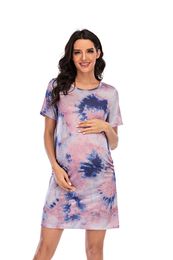 New European and American women's maternity short sleeve T-shirt large maternity 6188 G220309