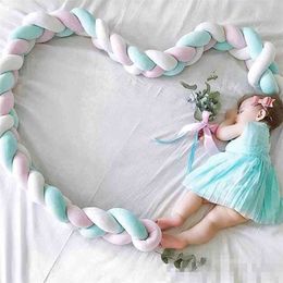 1M/2M/3M Bed Bumper Bumpers in the Crib Kids For born Baby Pillow Cushion Cot Kids Room Decor Infant Knotted Things Protector 210812