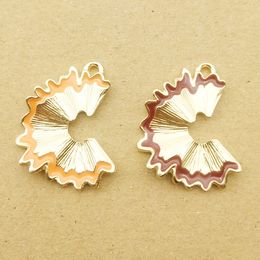 10pcs 19x26mm enamel pencil fragments charms for jewelry making necklace bracelet charms fashion earring pendant