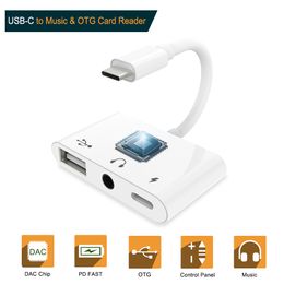 USBC to USB 3 Camera Reader adapter with 3.5mm Aux Headphone Jack Charging Data Sync Otg Cable for Google Pixel 2/2XL/3/3XL