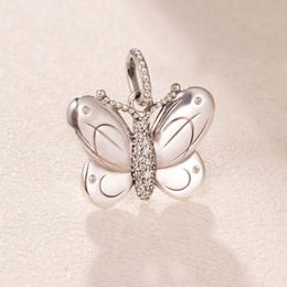 925 Sterling Silver Sparking Butterfly Pendant Charm Bead Fits European Pandora Jewellery Charm Bracelets